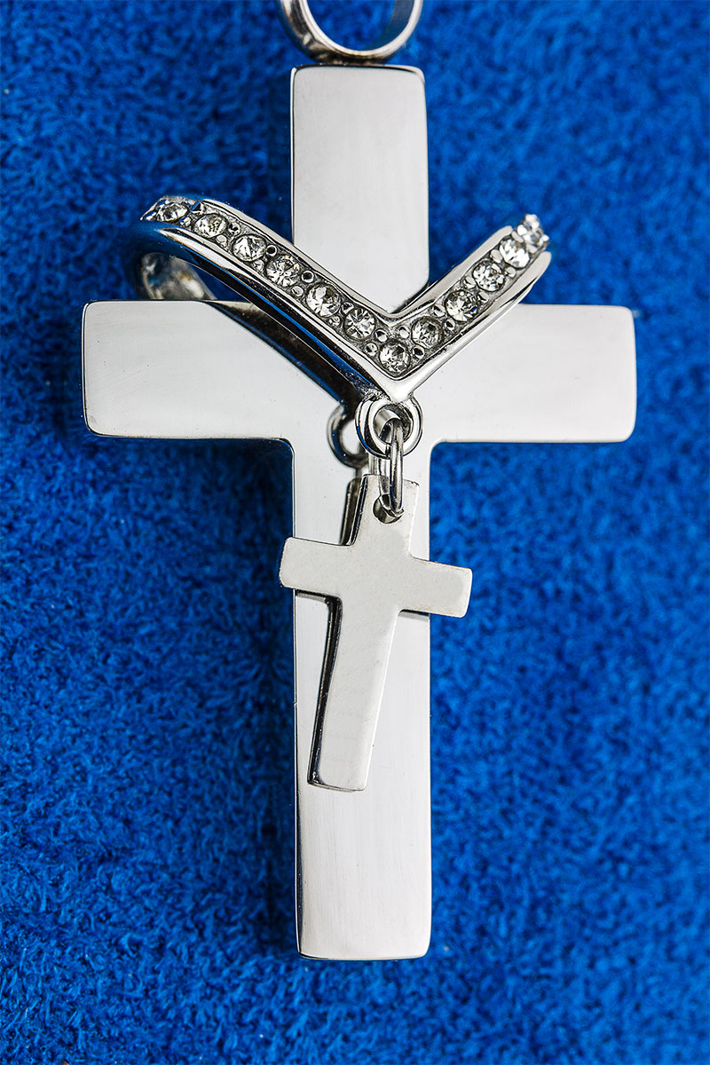 Cross Pendant - Jewelry for Car in Gold & Silver