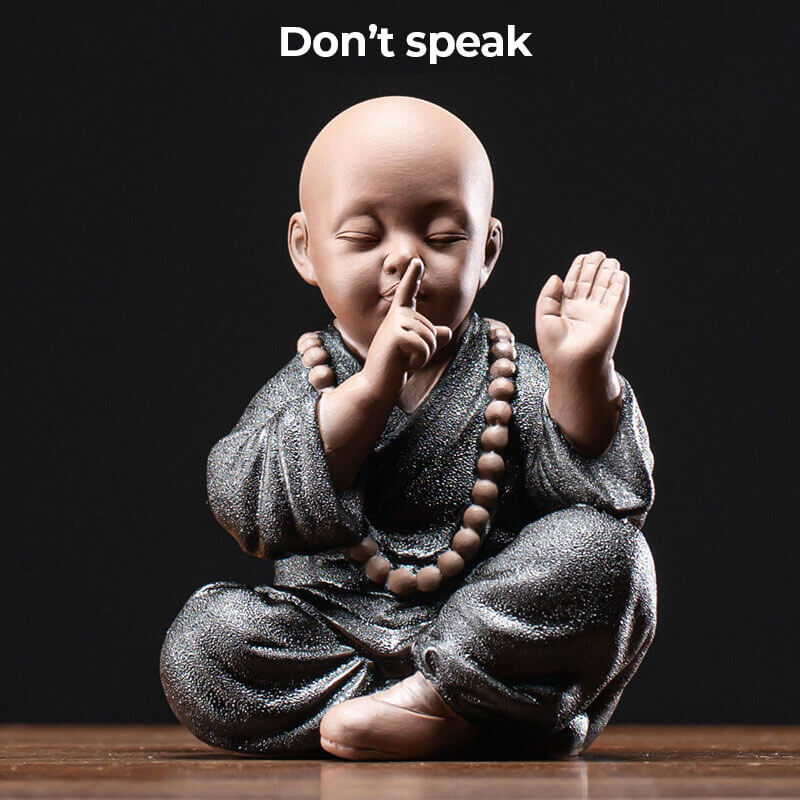 The "Four Foundations of Meditation" - clay monk figures