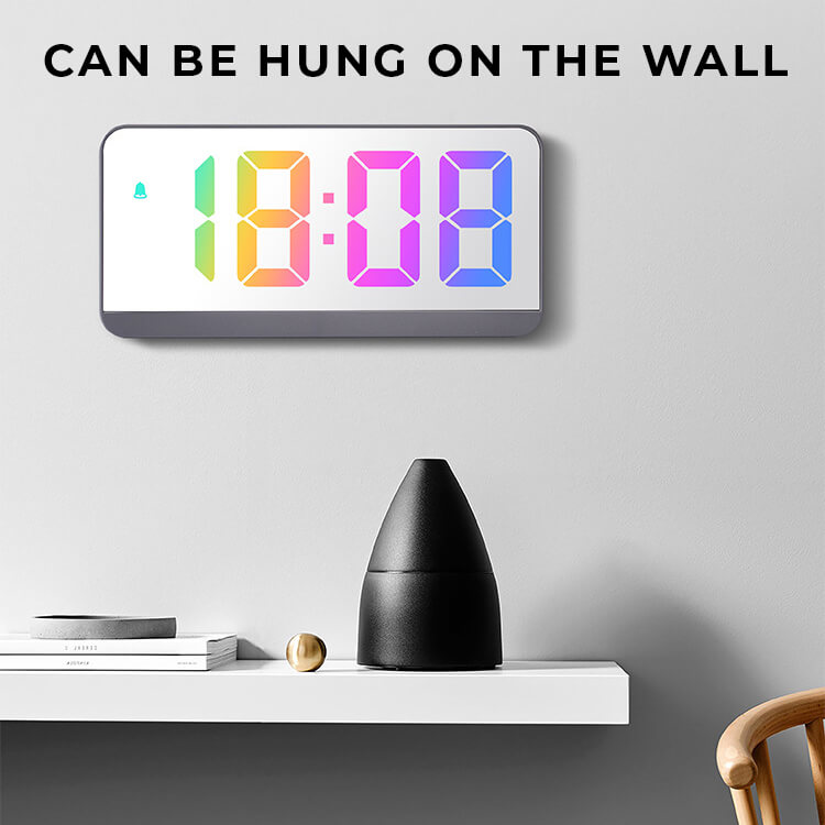 *NEW* Rainbow Colored LED Mirror Alarm-Clock