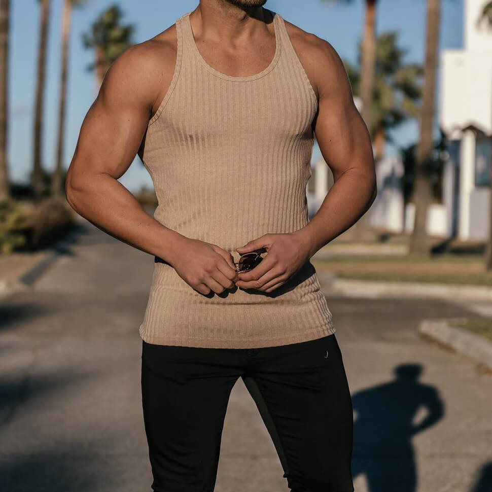 BEASTFIT Mens Tank Top Gym Muscle Tee