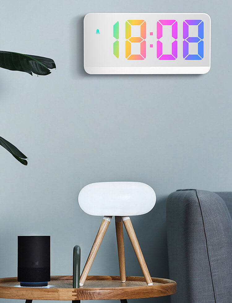 *NEW* Rainbow Colored LED Mirror Alarm-Clock