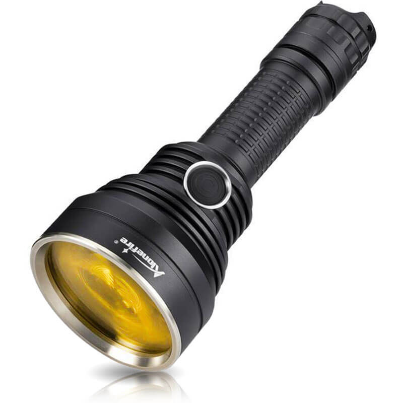 ALONEFIRE - Extremely bright 50000 lumen flashlight, 40x light zoom up to 3200 ft range