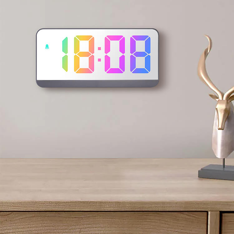 *NEW* Rainbow Colored LED Mirror Alarm-Clock