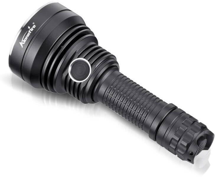 ALONEFIRE - Extremely bright 50000 lumen flashlight, 40x light zoom up to 3200 ft range