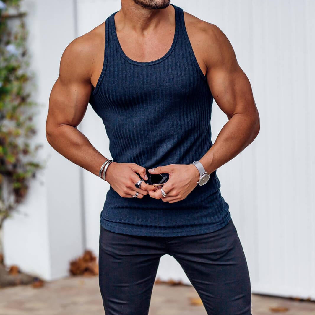 BEASTFIT Mens Tank Top Gym Muscle Tee