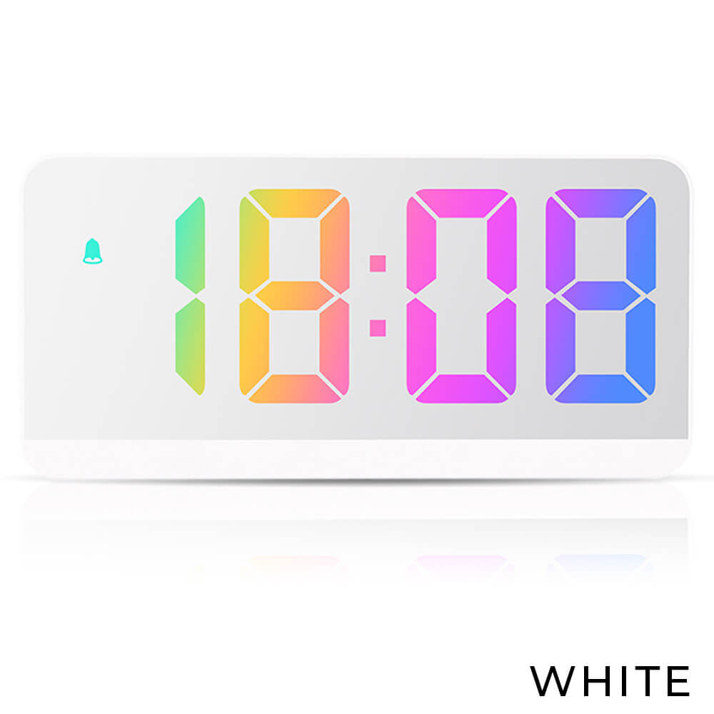 *NEW* Rainbow Colored LED Mirror Alarm-Clock