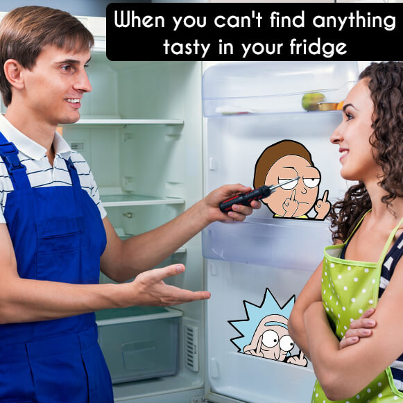 "Rick & Morty" Middle Finger Stickers
