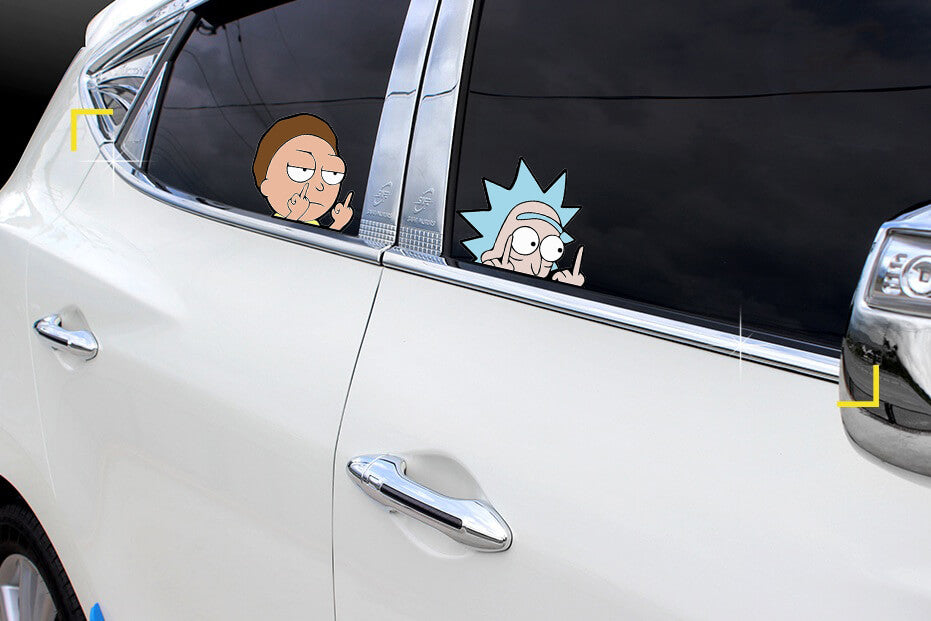 "Rick & Morty" Middle Finger Stickers