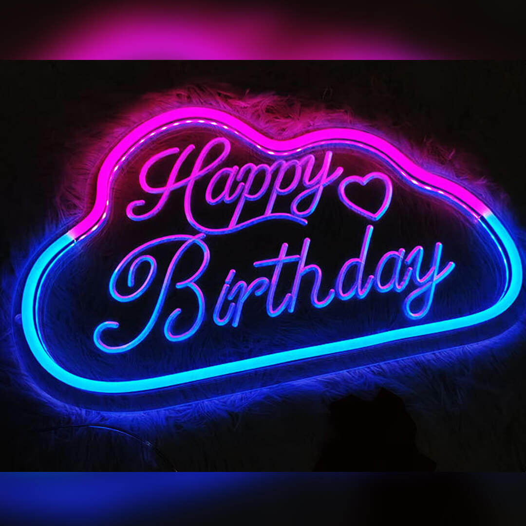 HAPPY BIRTHDAY – LED Neon Sign ( Size 11.8"x7.8")