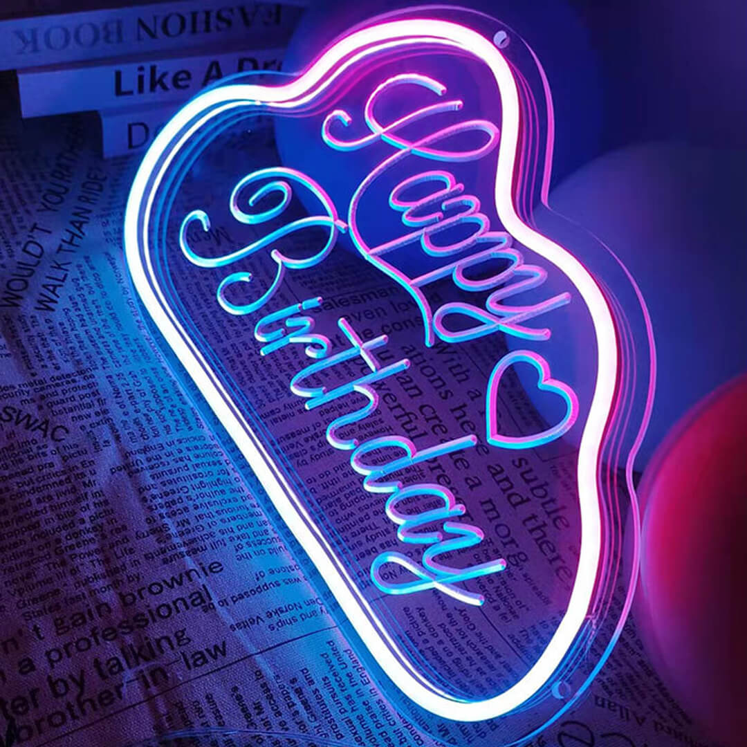 HAPPY BIRTHDAY – LED Neon Sign ( Size 11.8"x7.8")