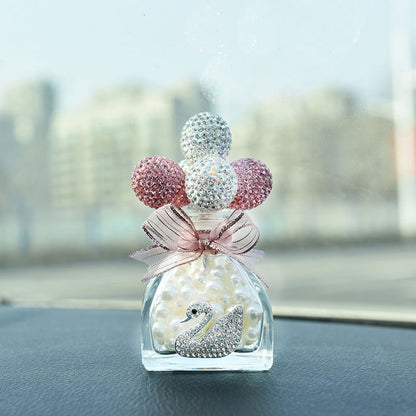 Glamorous Rhinestones Swan Car Decor