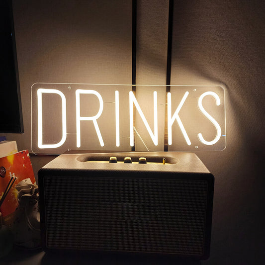 DRINKS - LED Neon Sign (7.9”x 19.7”)(USB)