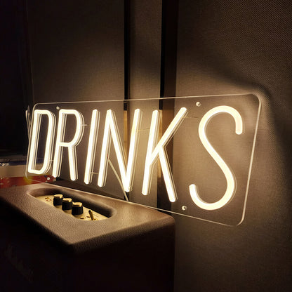 DRINKS - LED Neon Sign (7.9”x 19.7”)(USB)