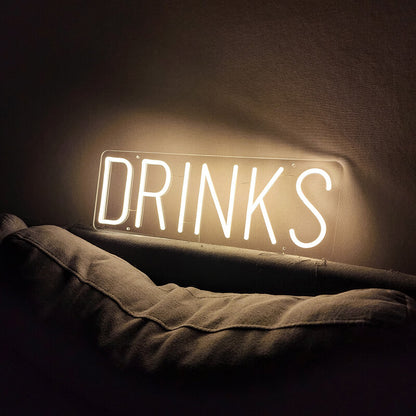 DRINKS - LED Neon Sign (7.9”x 19.7”)(USB)