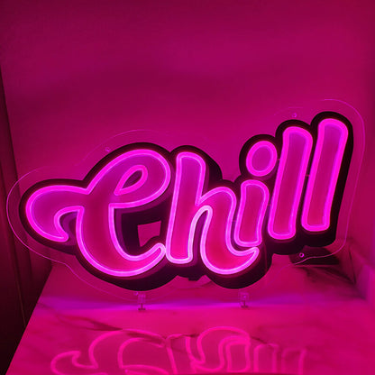 “CHILL” LED Neon Sign (11.4x21.6in)(USB)
