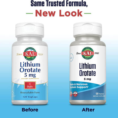 Lithium Orotate 5mg (120 VegCaps)