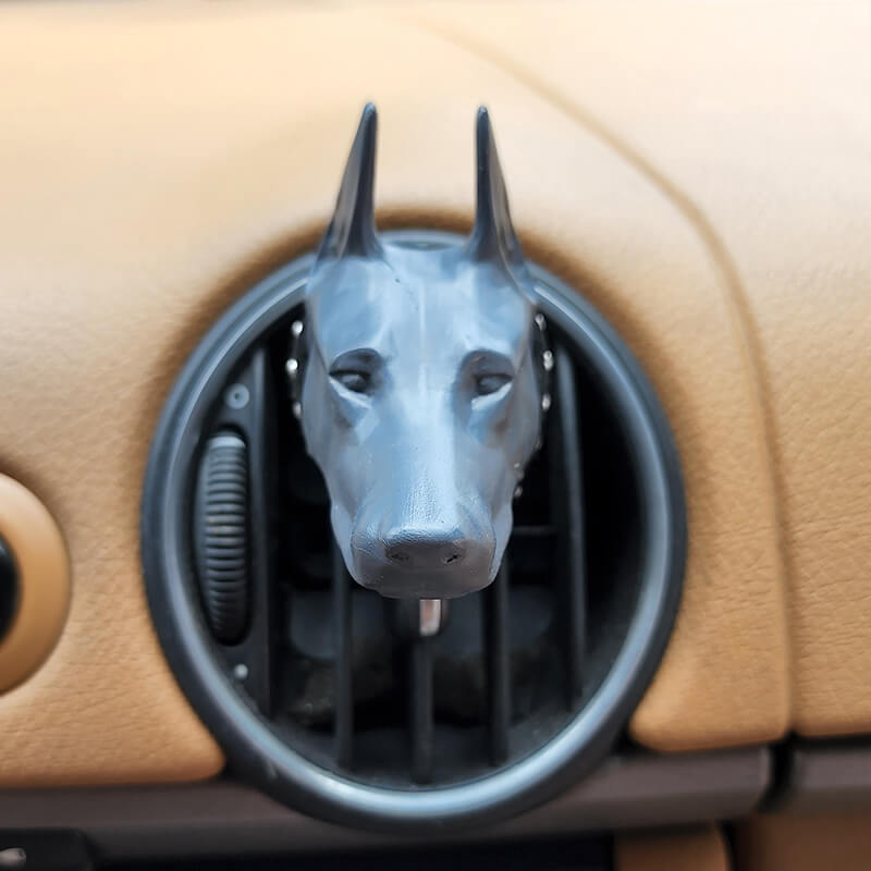 Doberman Head Air Vent Clip Car Decor