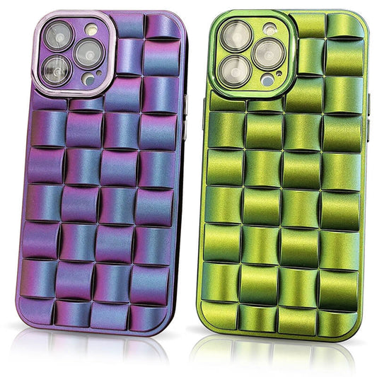 2 PACK Green & Purple Modern Art Case for iPhone