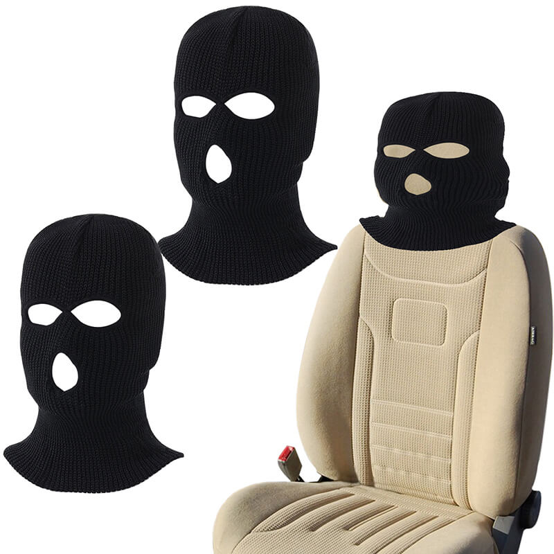 2 PACK - Funny Car Headrest Gangster Mask Cover