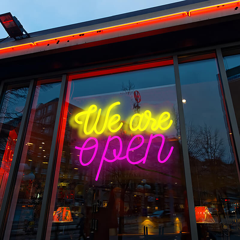 WE ARE OPEN - LED Neon Sign (8.5”x 22.8”)