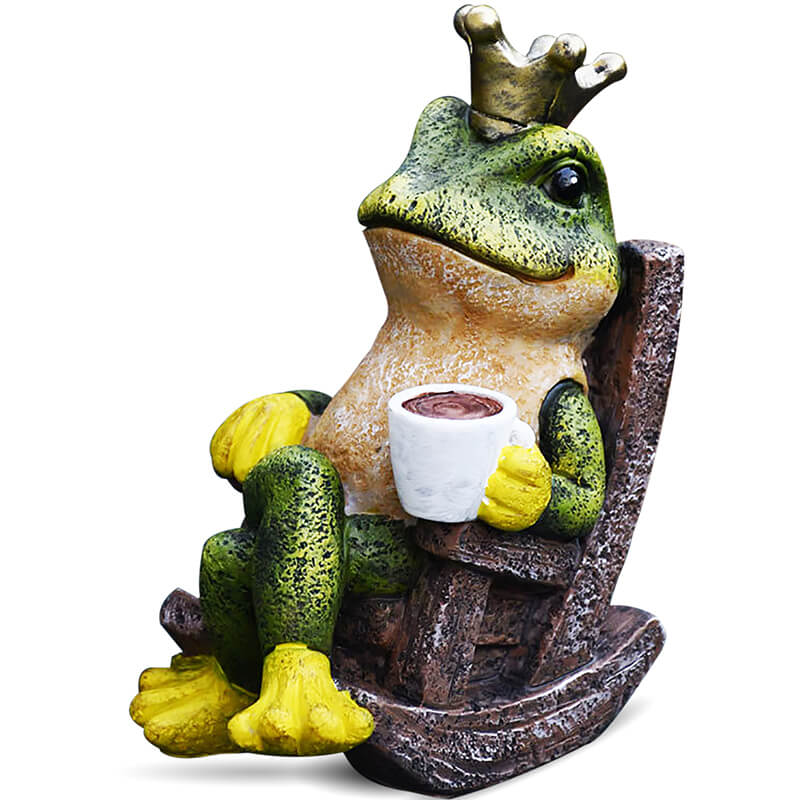 Prince Frog with Coffee Garden Statue