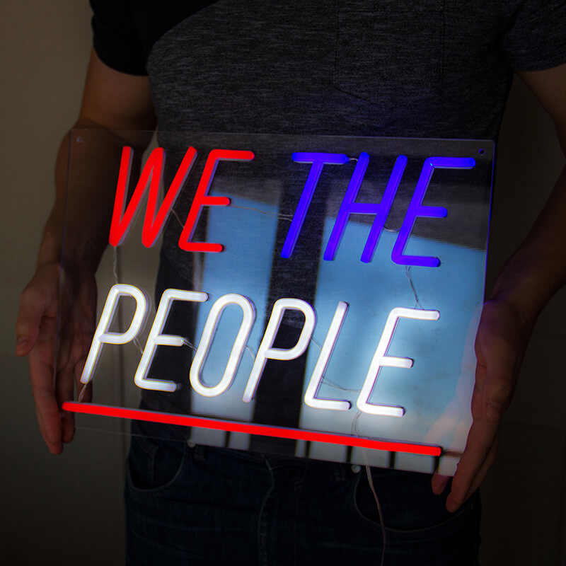 WE THE PEOPLE - LED Neon Sign (11.2”x 15.7”)(USB)