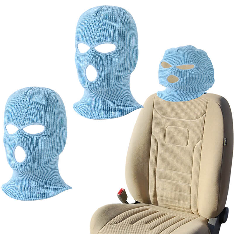 2 PACK - Funny Car Headrest Gangster Mask Cover