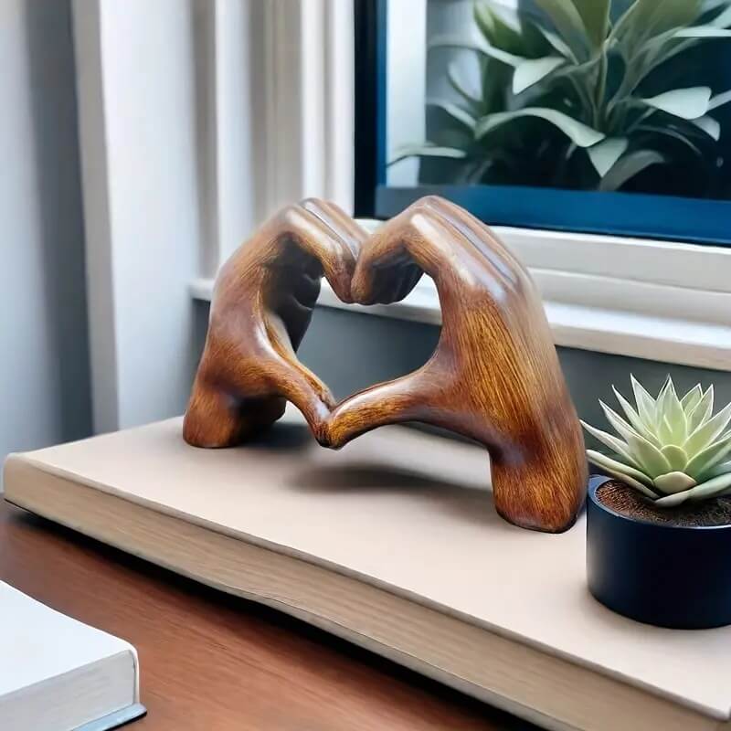 Heart Finger Sign Sculpture