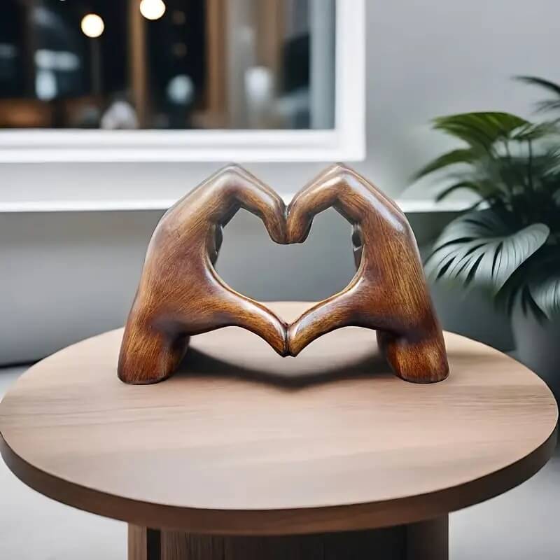 Heart Finger Sign Sculpture