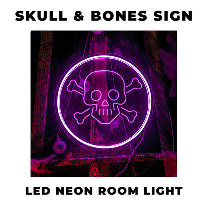 SKULL & BONES - LED Neon Sign (11.8”x 11.8”)(USB)