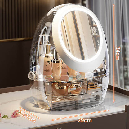 Cosmetic Make Up Organizer with LED Mirror