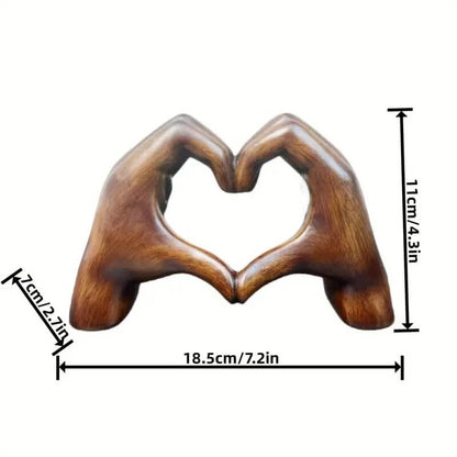 Heart Finger Sign Sculpture