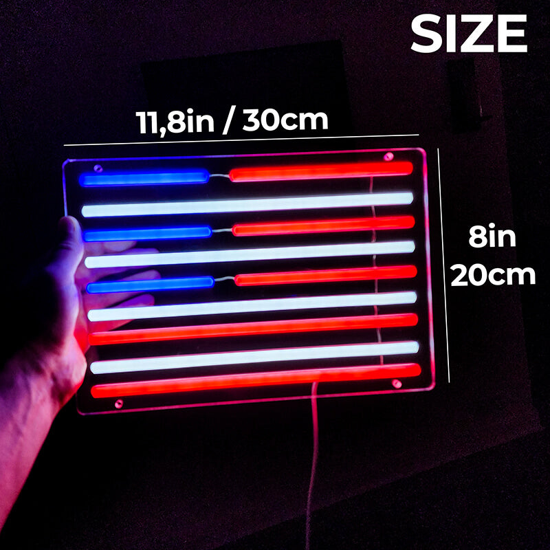 US PATRIOT – American Flag LED Neon Sign (USB)