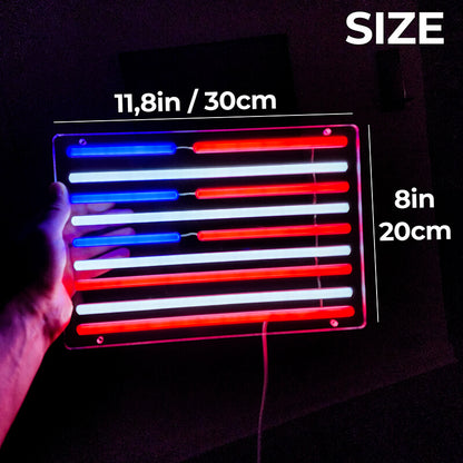 US PATRIOT – American Flag LED Neon Sign (USB)