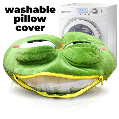 Funny Plush Pepe Sad Frog Travel Pillow