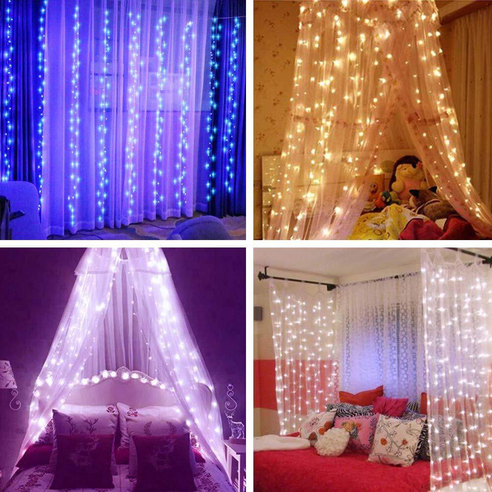 200 LED, USB hanging lights LIGHTPOP - 9,8x9,8 feets with remote control and sound sensor