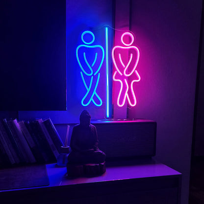 RESTROOM Neon LED Sign (Size 19.7"x15.7")