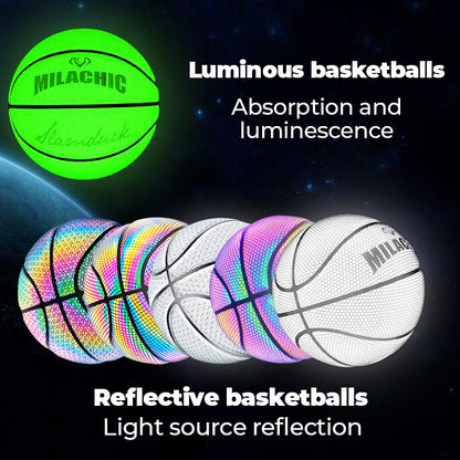 Premium Holographic Basketball "Size 7" (29.5 inch) for Kids & Adults