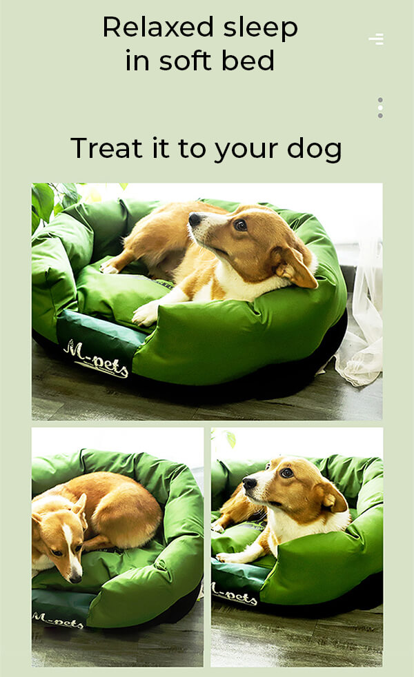 M-PETS dog bed with 100% real cotton filling