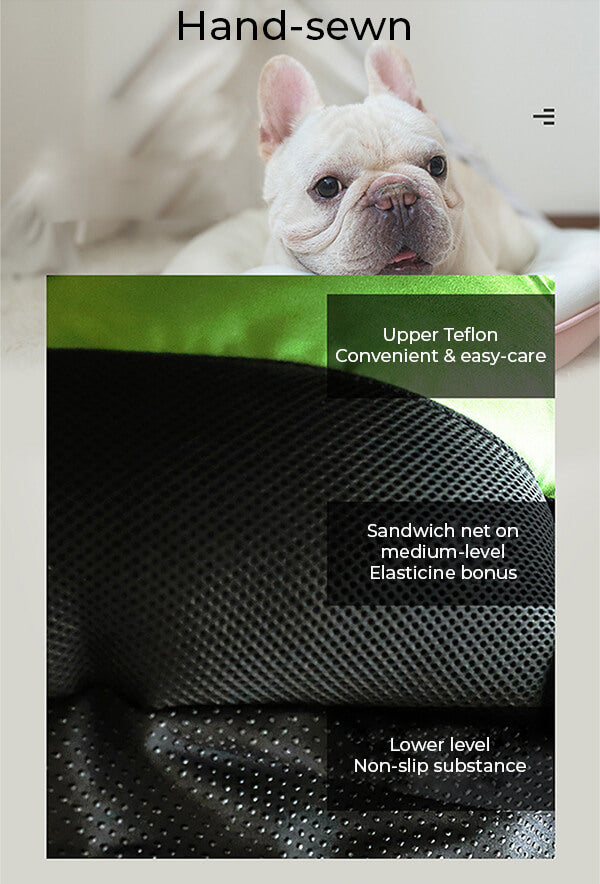 M-PETS dog bed with 100% real cotton filling