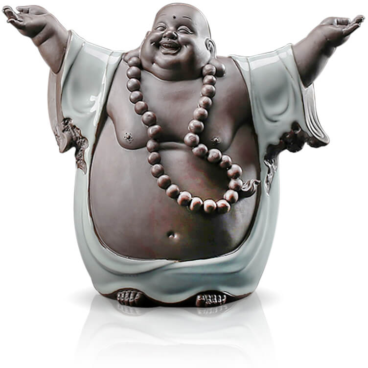 "Lucky Buddha" High-Quality Feng Shui Ceramic Decor (6.6lb) Statue