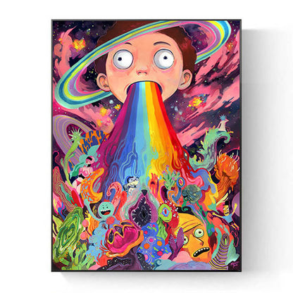 "Rick & Morty" Wall Art Pictures 12"x16" (Canvas/Framed)