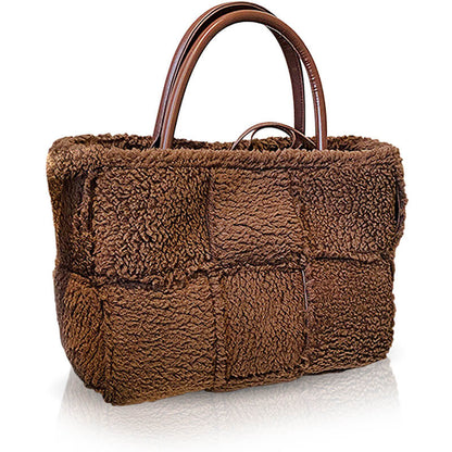 Trendy Plush Fleeced Handbag for Women
