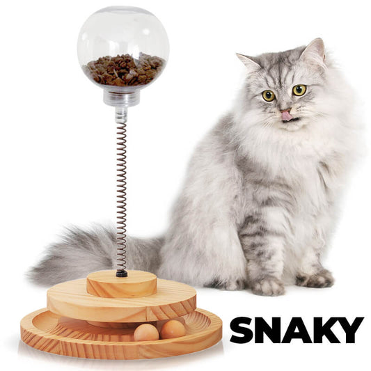 SNAKY- interactive cat toy made of natural bamboo wood