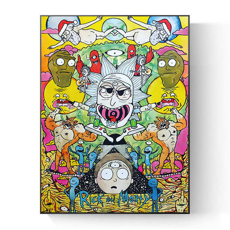 "Rick & Morty" Wall Art Pictures 12"x16" (Canvas/Framed)