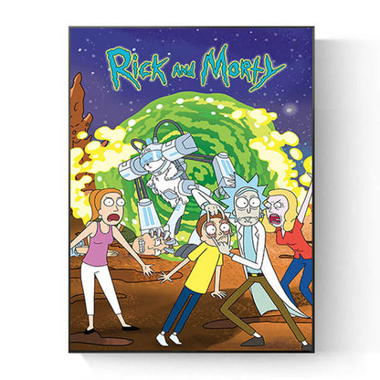 "Rick & Morty" Wall Art Pictures 12"x16" (Canvas/Framed)