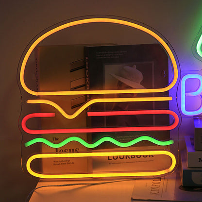 CHEESEBURGER – LED Neon Sign (Size 13.7"x 13.7")