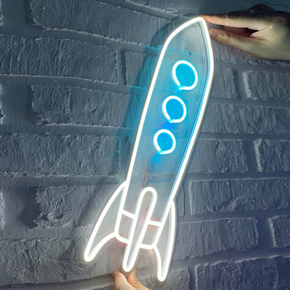 SPACE ROCKET – LED Neon Sign (Size 20"x 13")
