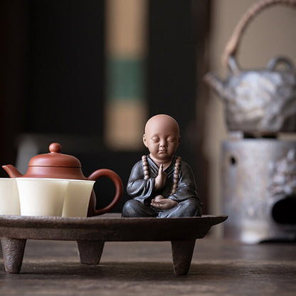 "6 Little Monks" High quality Feng Shui Clay Sculptures for Harmony at Home