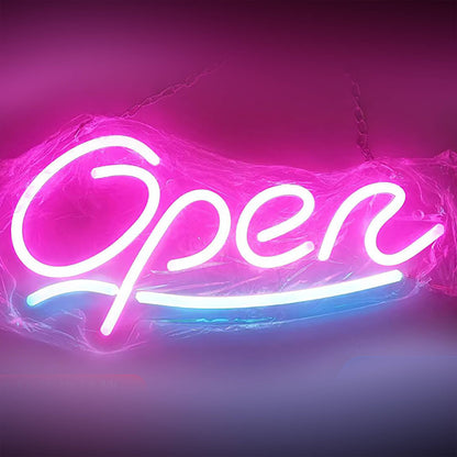 "OPEN" - LED Neon Sign (Size 15.7”x 7.9”)